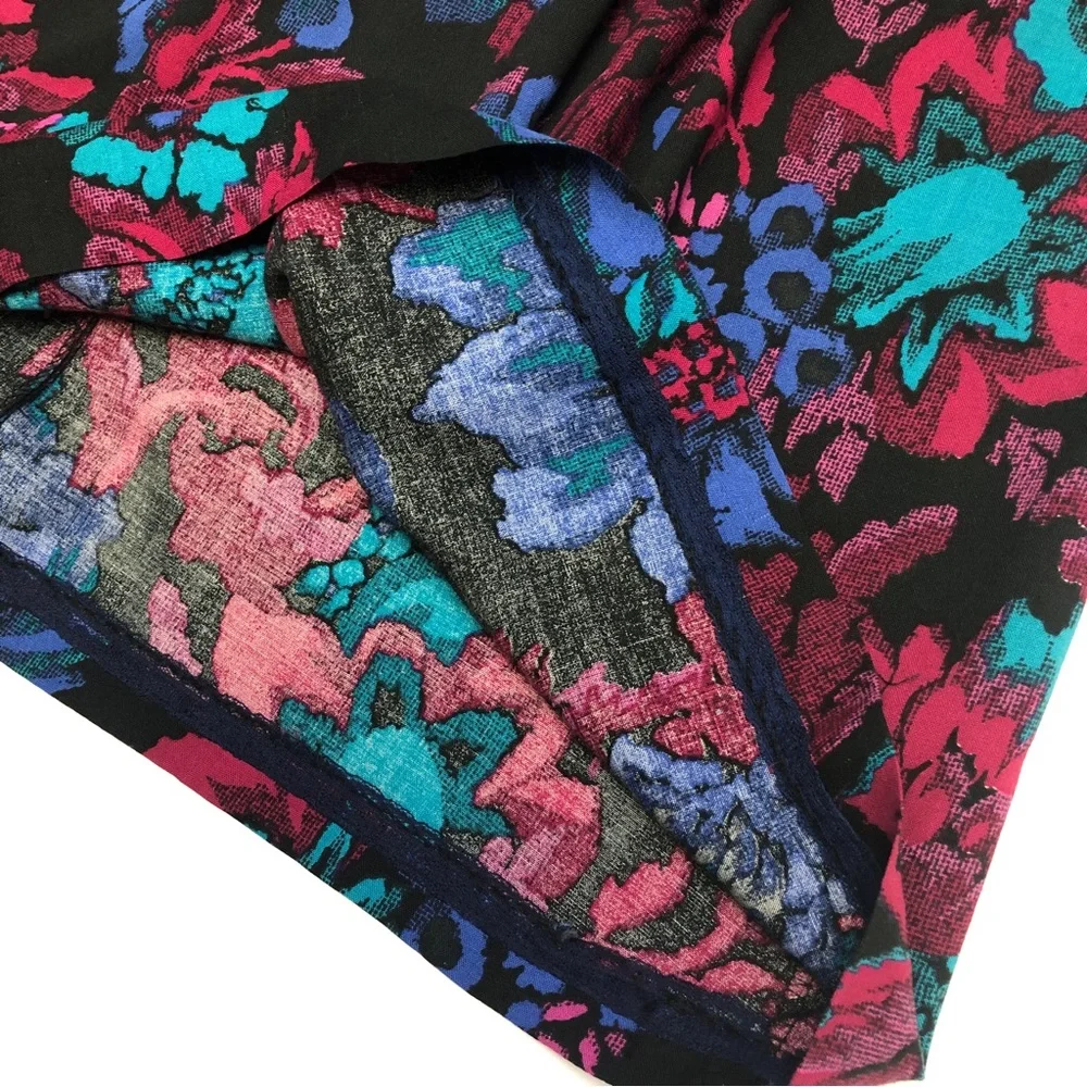 Vintage 80s 90s Floral Pleated Skirt - Picture 7 of 13